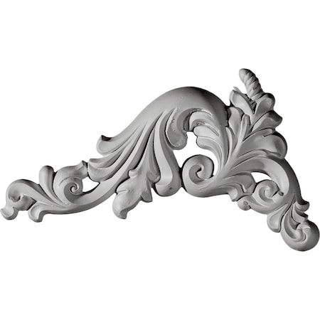 Ekena Millwork 9 3/4"W x 5 1/4"H x 5/8"P Damon Leaf Onlay, Left ONL05X09X01DA-L